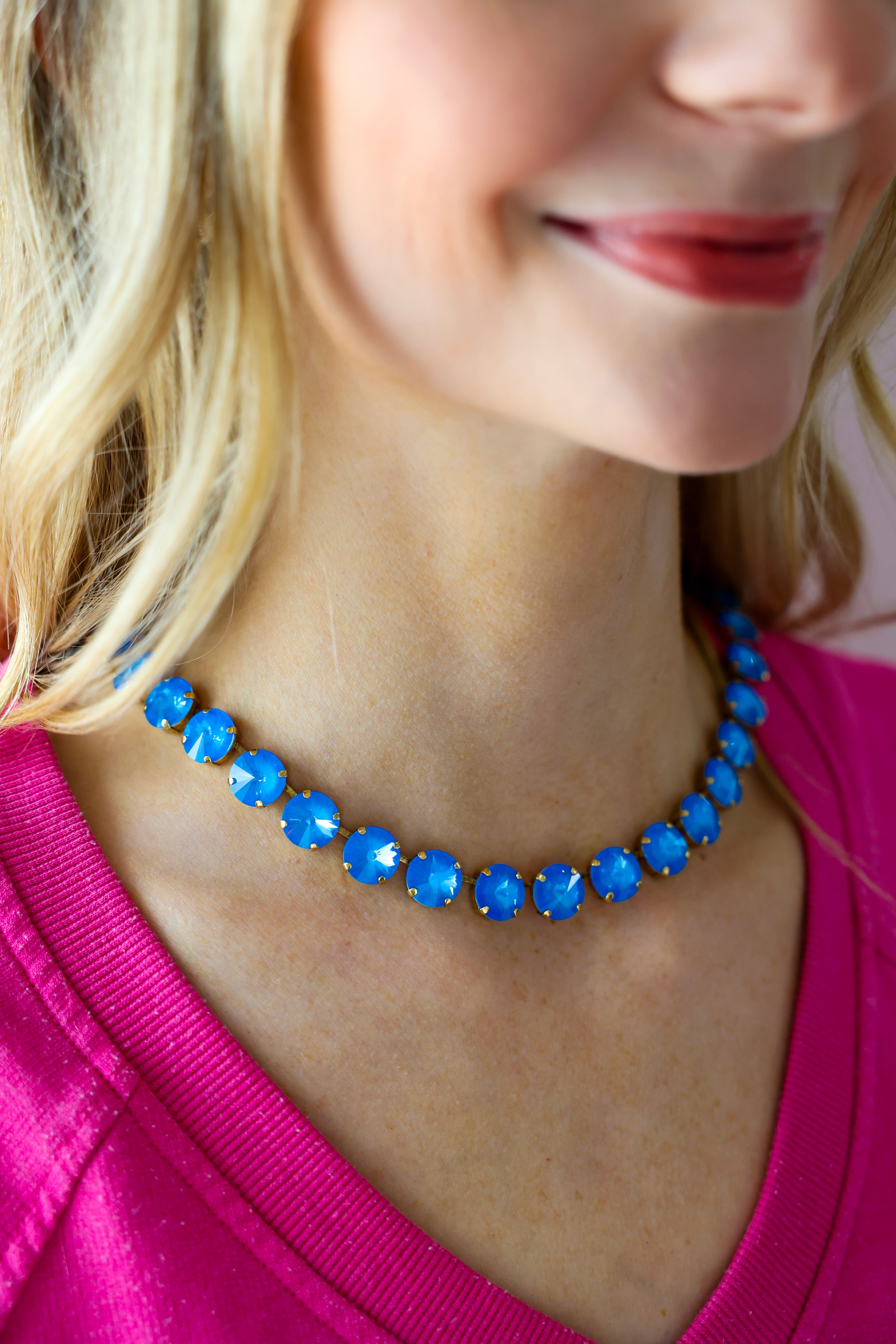 TOVA Sofia Necklace - Electric Blue Ignite