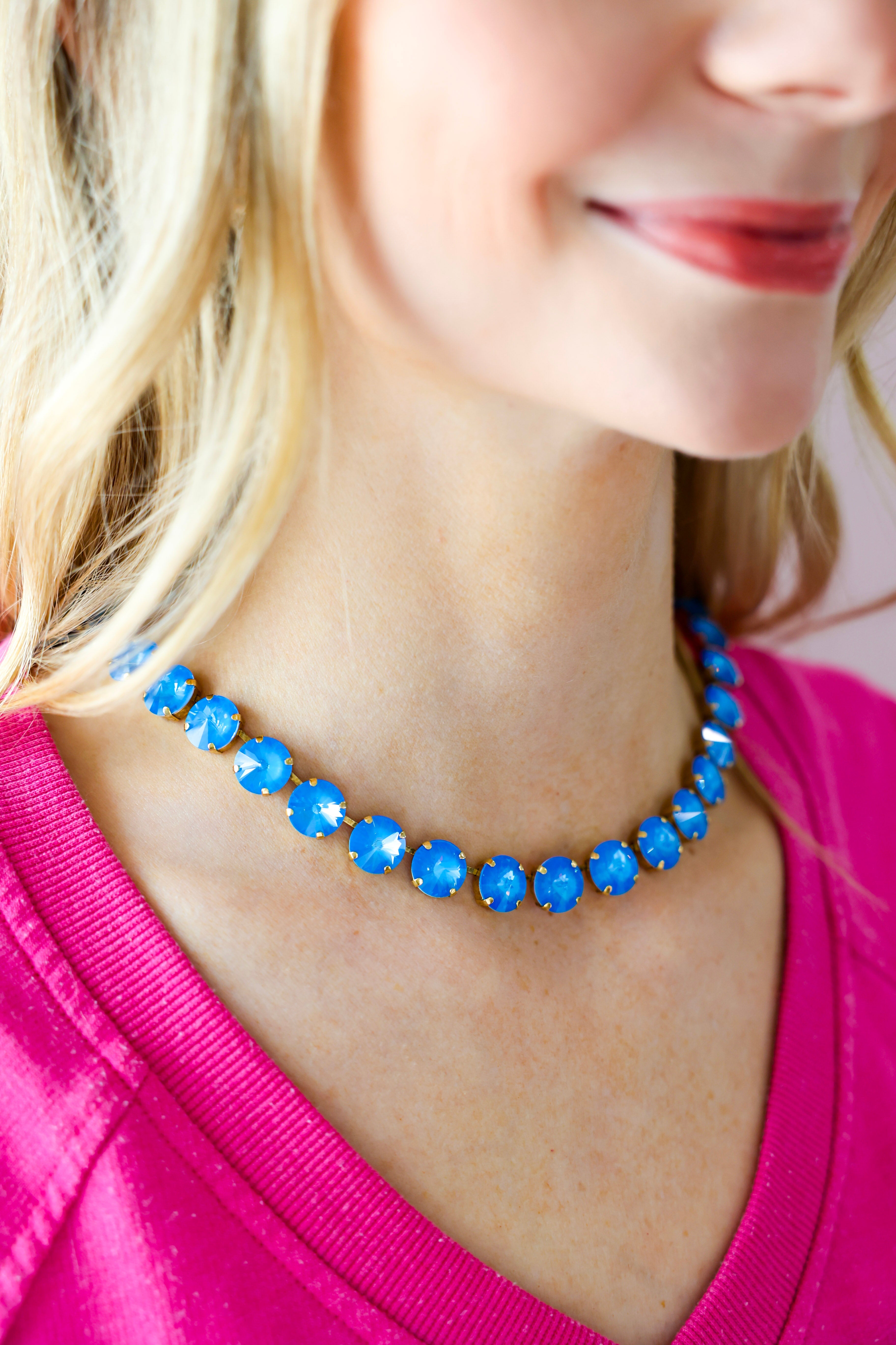 TOVA Sofia Necklace - Electric Blue Ignite