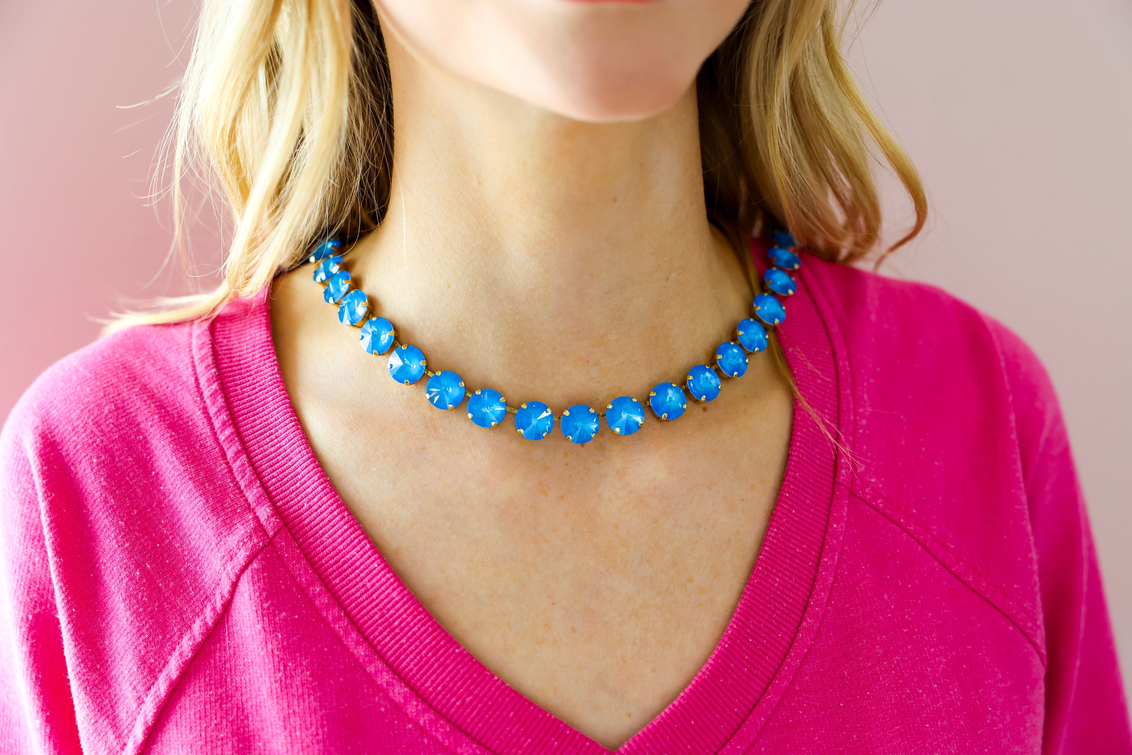 TOVA Sofia Necklace - Electric Blue Ignite