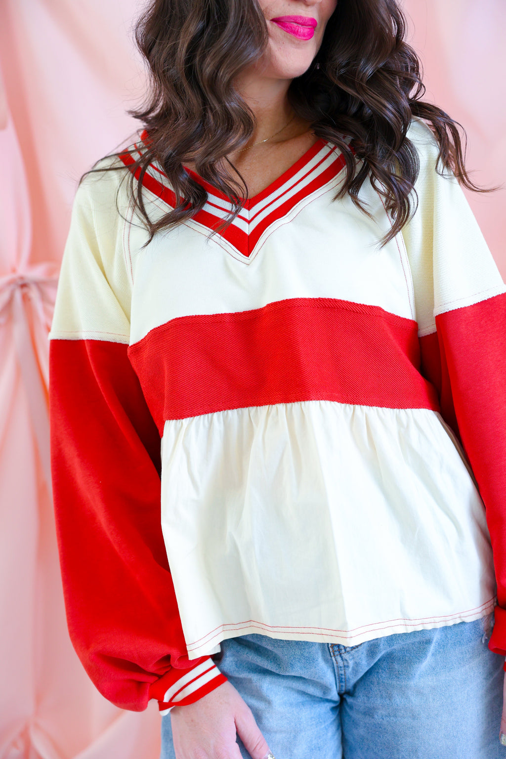 Varsity Sweetheart Babydoll Top