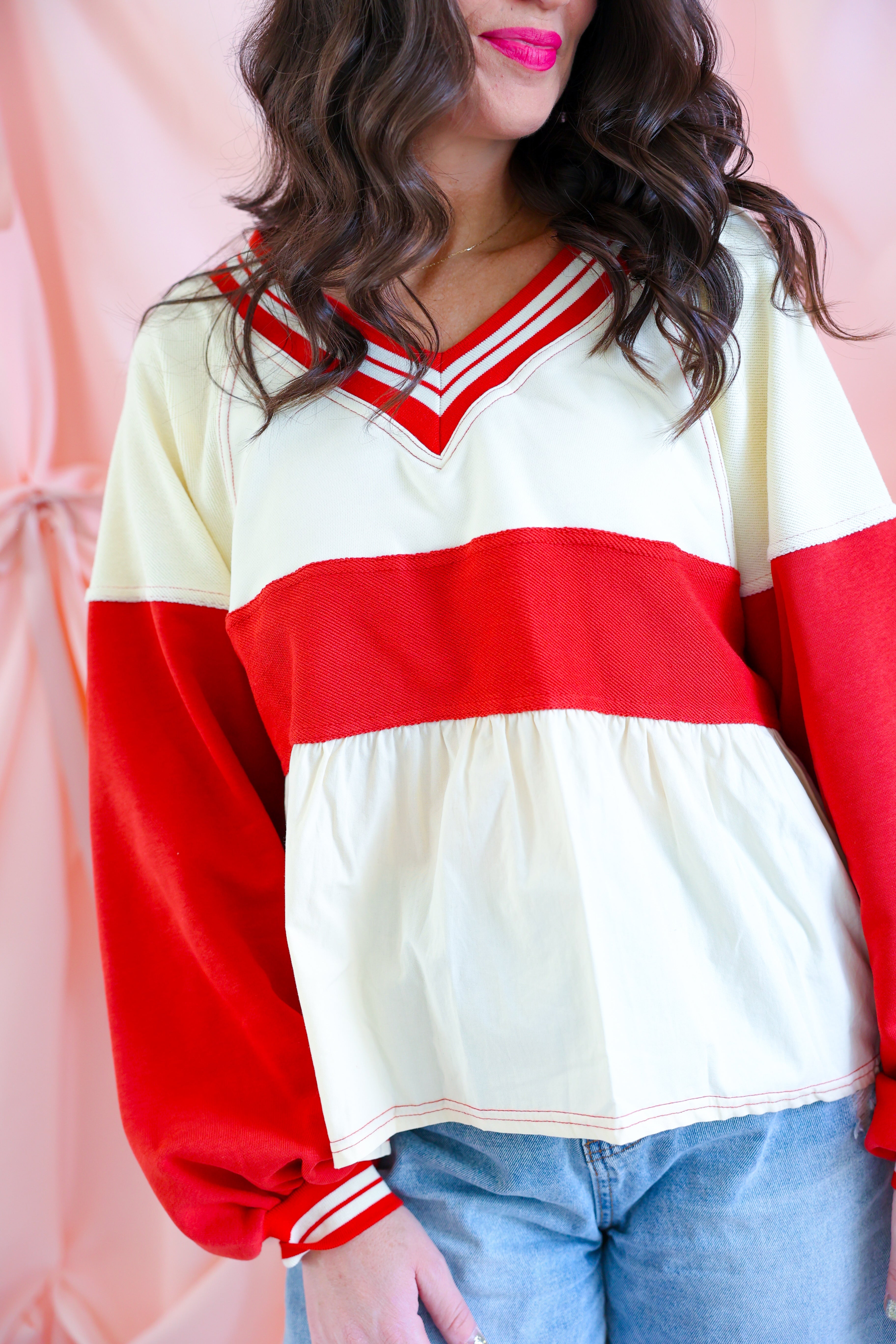 Varsity Sweetheart Babydoll Top