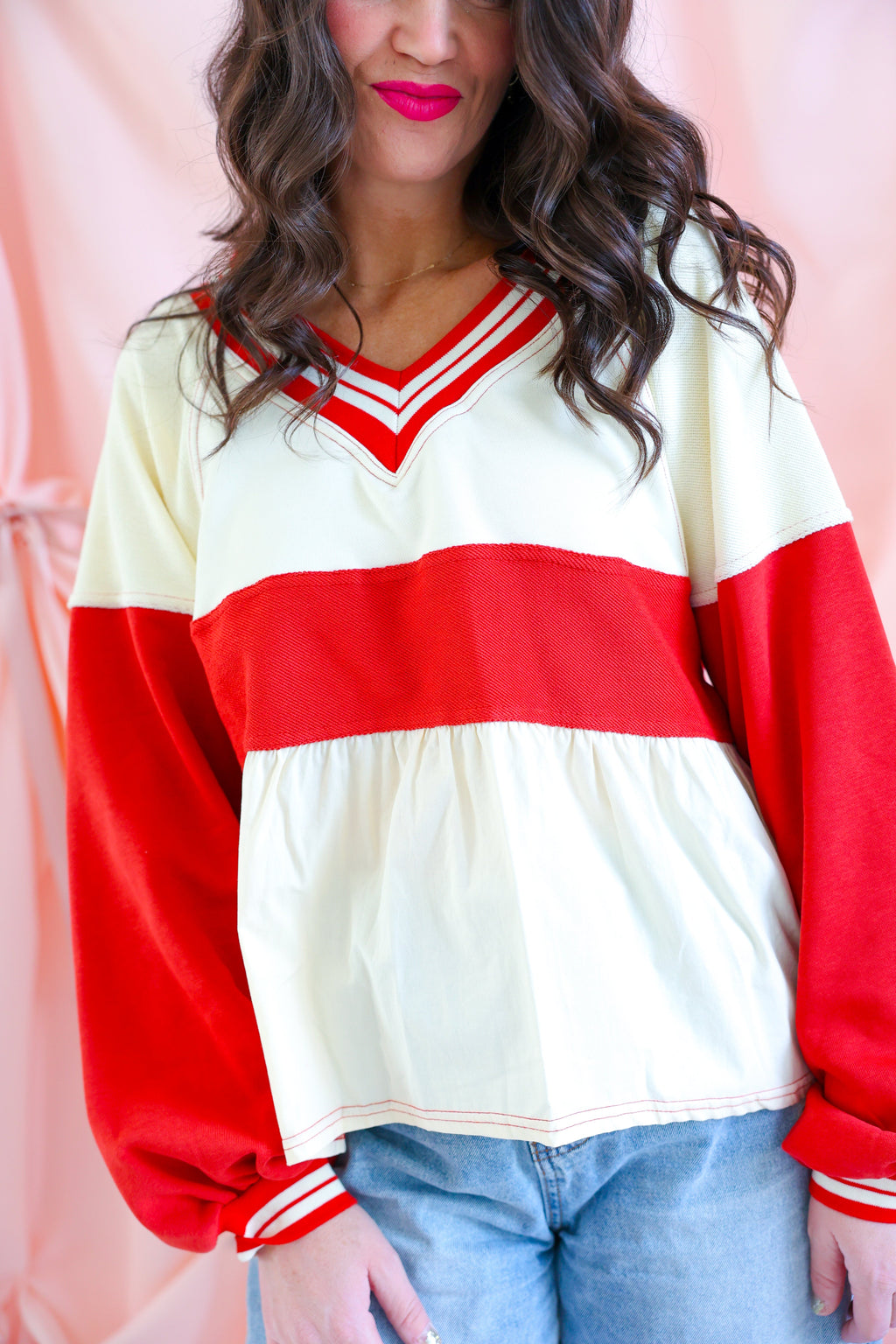 Varsity Sweetheart Babydoll Top